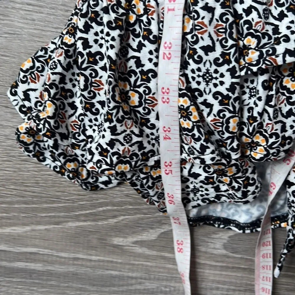 NEW Boden Ruffle Wrap Jersey Mini Dress Black, Opulent Pome - Picture 10 of 11